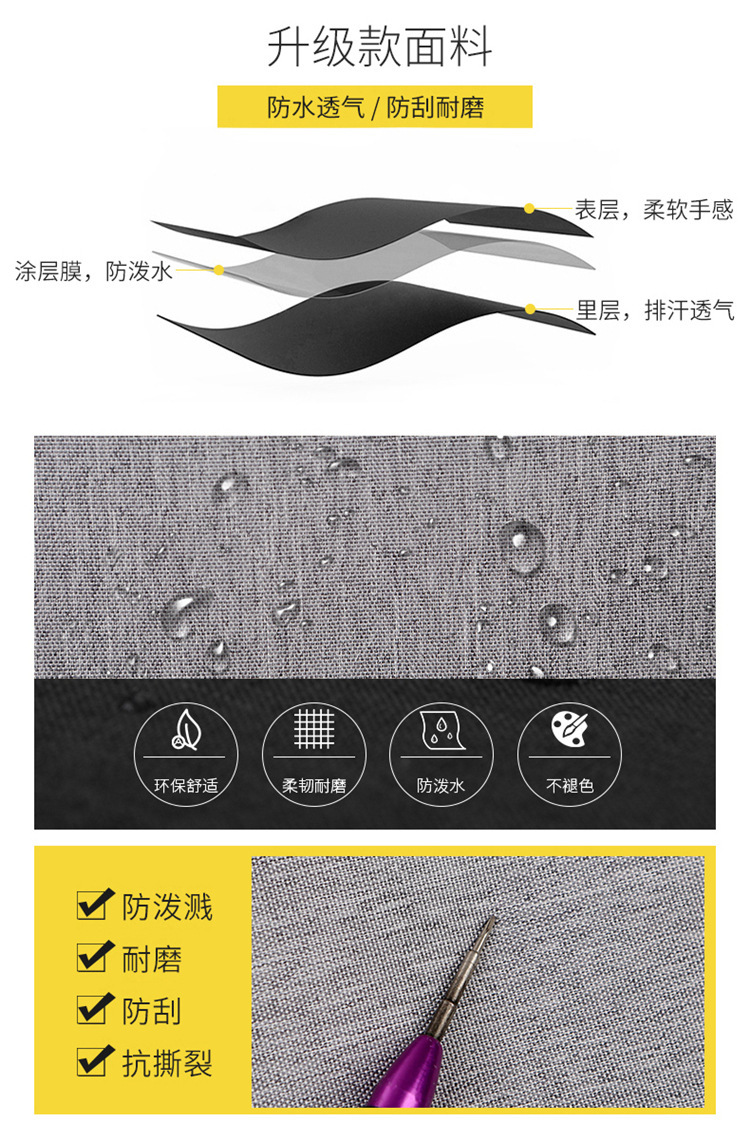 跨境双肩包男士电脑背包可印logo商务休闲包防泼水牛津布学生书包详情8