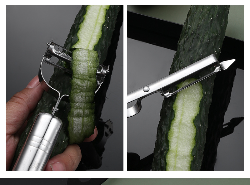 不锈钢削皮刀土豆削皮器刨套装三件套多功能厨房用品瓜果刮皮刀详情12