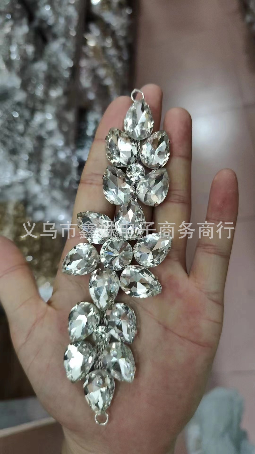 S-shaped diamond chain, silver-white diamond chain headband, hair accessory, decorative accessories, clothing accessories pic 3