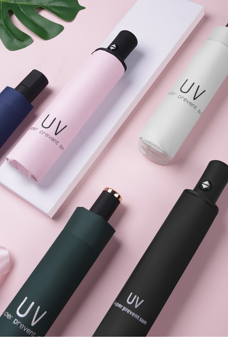 伞批发雨伞防晒遮阳伞黑胶三折反向女生太阳伞晴雨两用自动伞工厂详情53