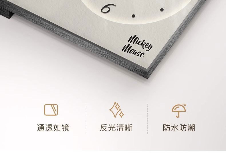米奇电表箱装饰画带时钟表简约创意总闸配遮挡多媒体盒挂画免打孔详情17