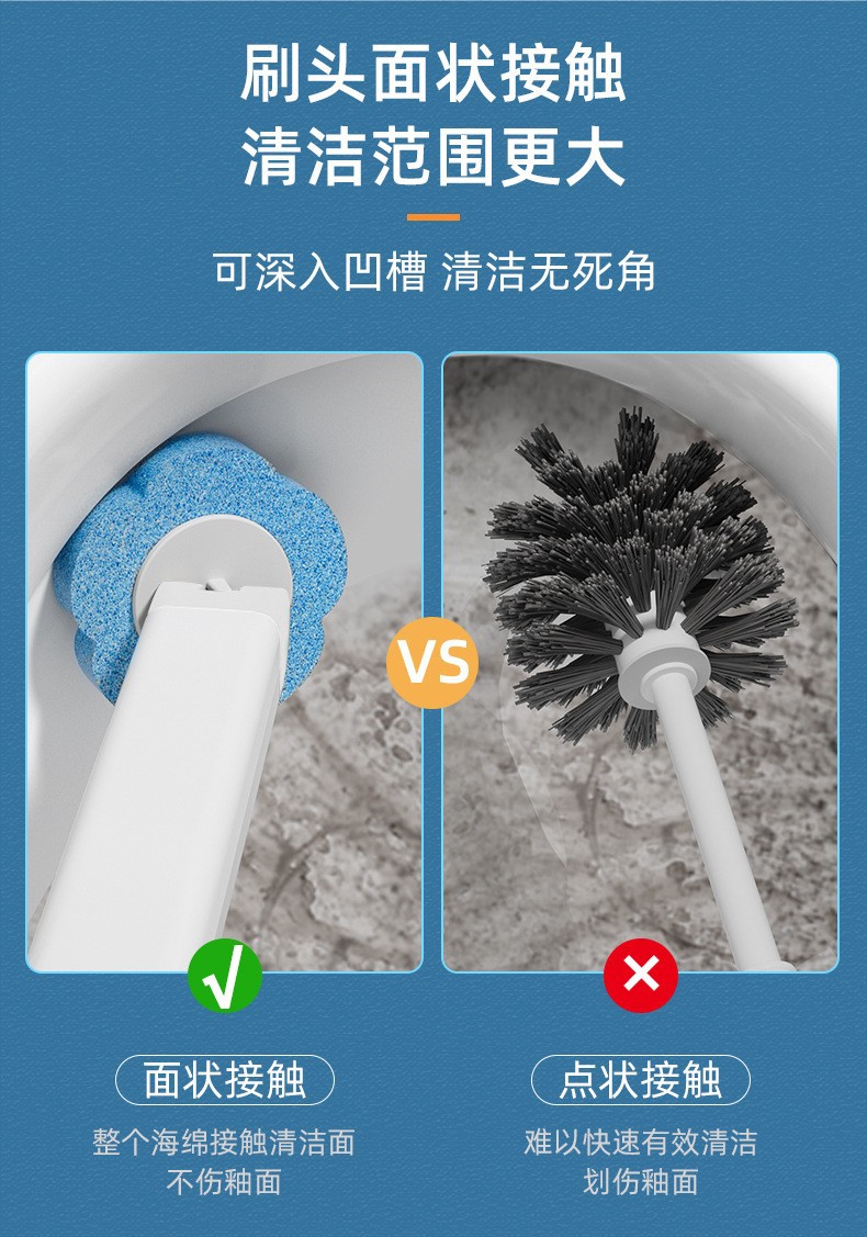 一次性马桶刷套装卫生间无死角无菌家用可抛替换清洁刷头厕所刷子详情6