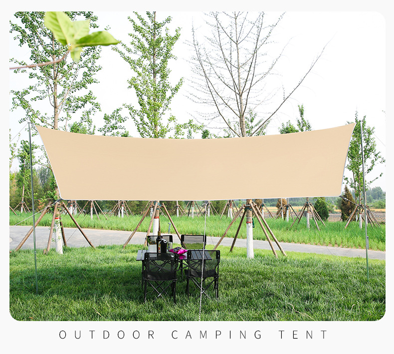 黑胶天幕帐篷户外便携式大号露营装备野营野餐防晒蝶形遮阳棚厂家详情26