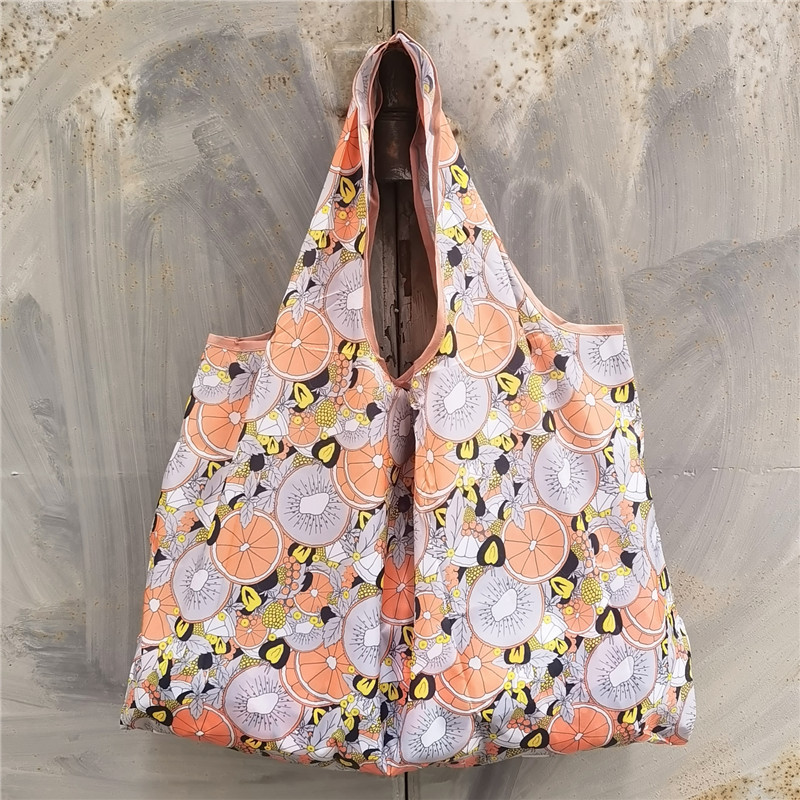 超大号卡通日本折叠环保购物袋防水尼龙买菜包收纳包米奇头手提袋详情19