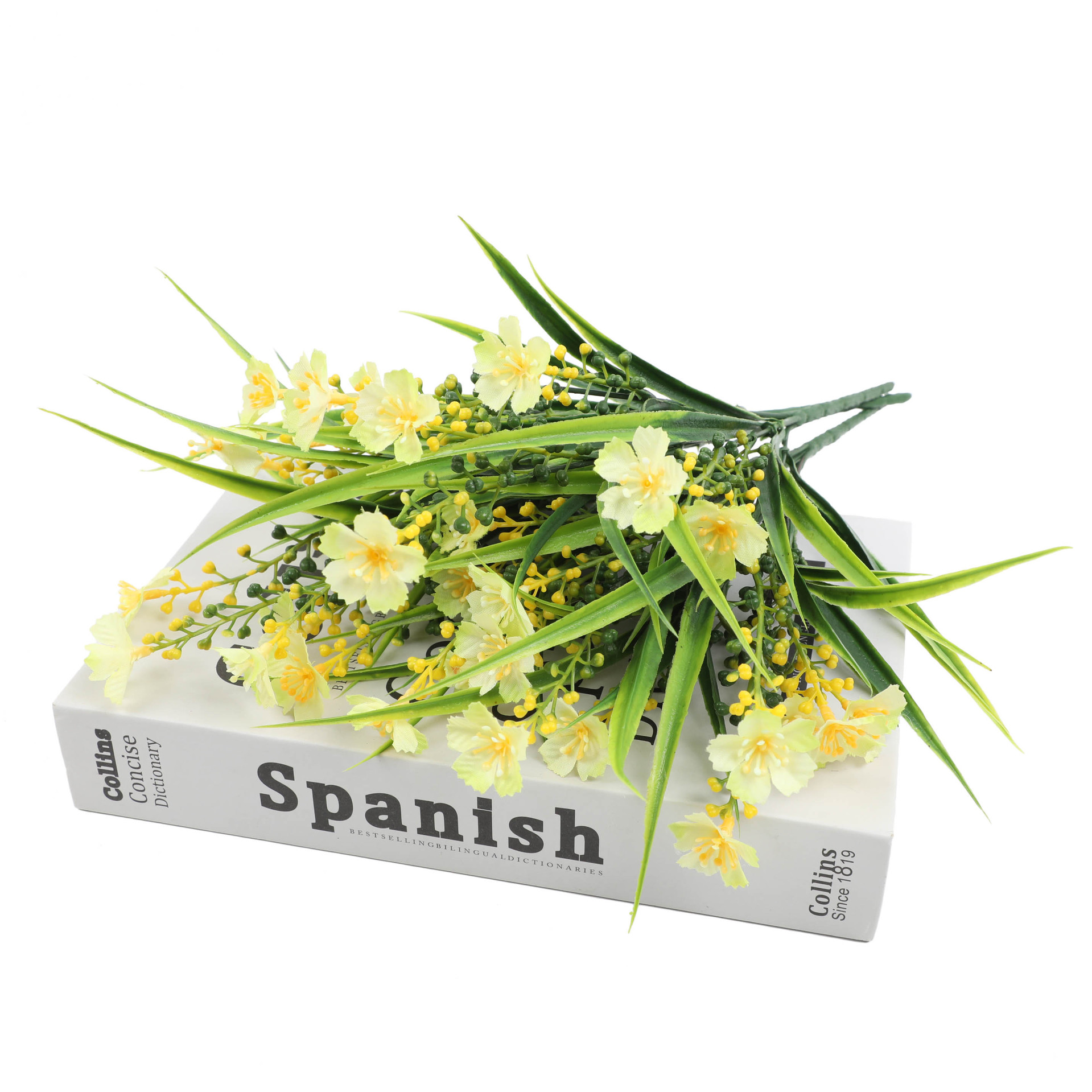 跨境热销春草兰花塑料假花仿真花户外家居装饰仿真绿植批发摆件详情6