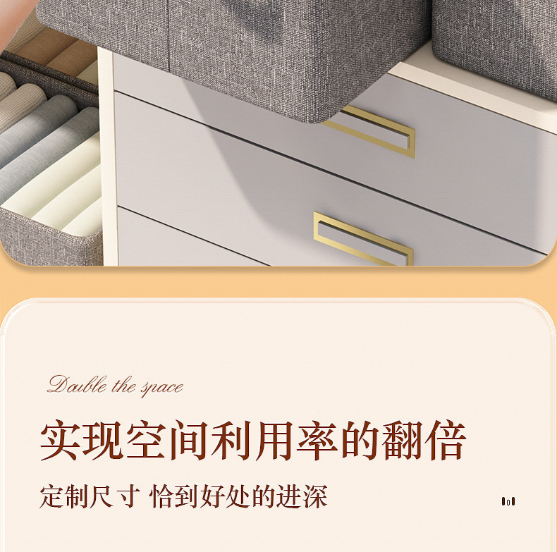 Cationic steel frame storage box, foldable clothing storage box, large drawer-type sweater and pants organization box, wardrobe pic 8