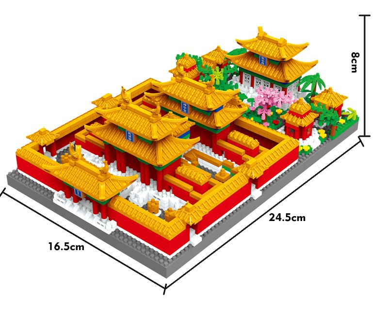 The three-in-one Chinese architectural micro-particle building block toy of the Forbidden City is a highly challenging and educational building block toy compatible with Lego pic 8
