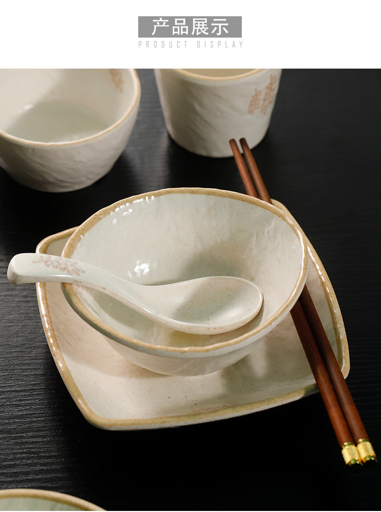 大麦花密胺套装火锅烧烤A5密胺餐具烤肉餐具密胺餐具批发详情1