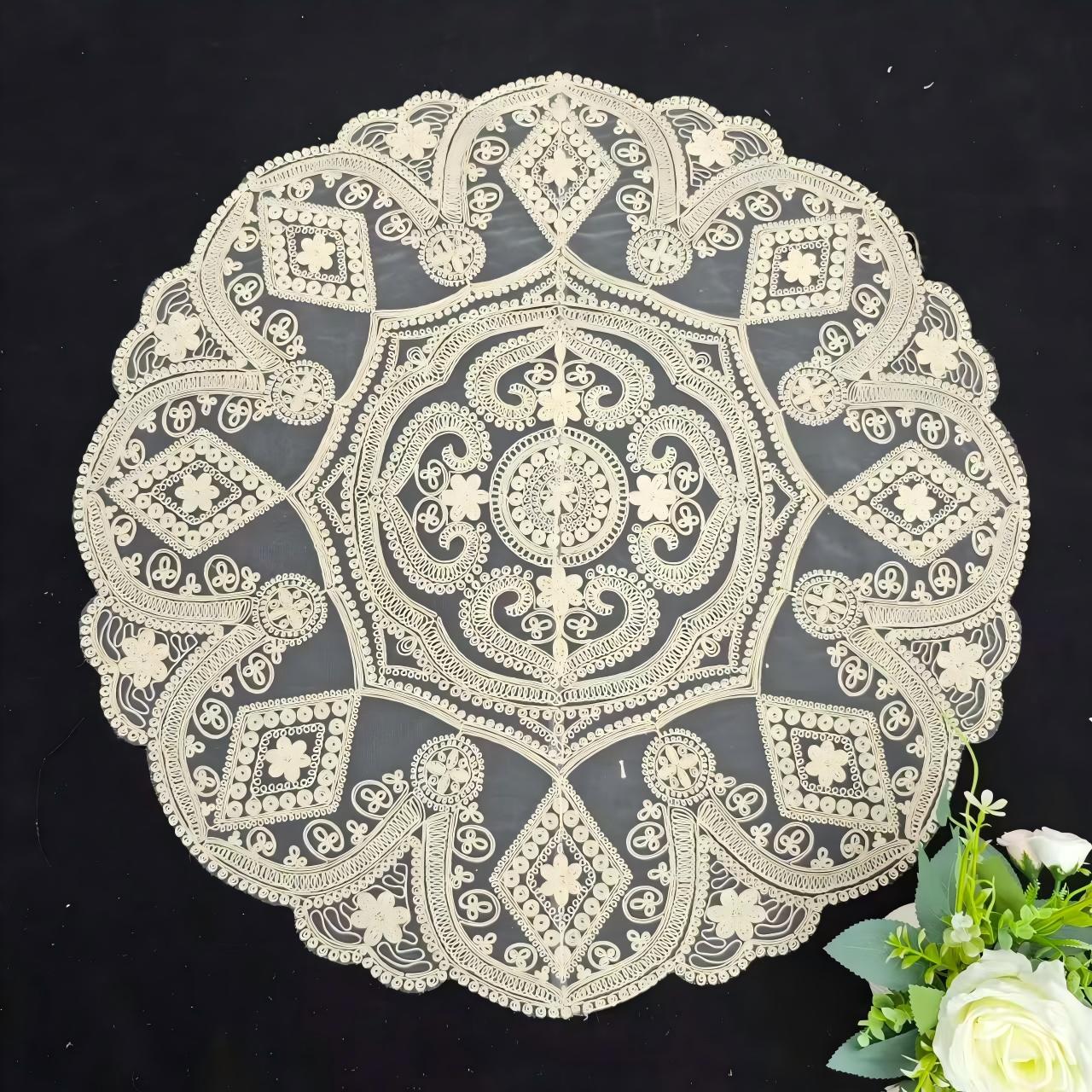 American-style coffee table, TV cabinet, French white lace fabric, European-style dressing table, table flag, shoe cabinet, wedding dining table, table flag pic 6