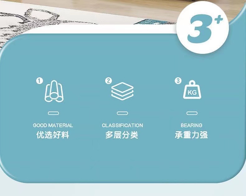 加大儿童衣柜多层双开门塑料储物柜宝宝玩具衣物整理柜卧室收纳箱详情2