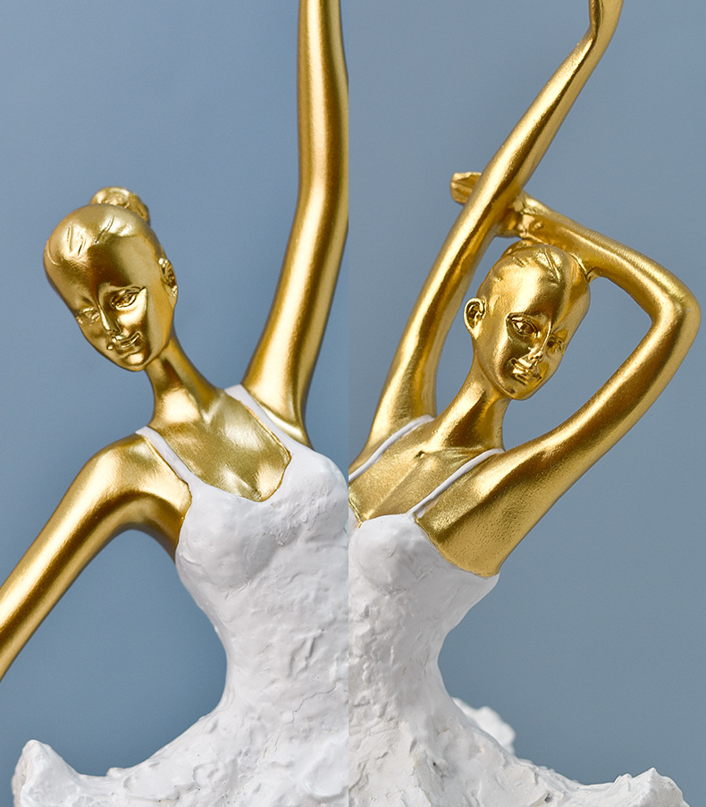 北欧艺术可爱少女心芭蕾舞女孩小摆件创意儿童房间桌面装饰品礼物详情3