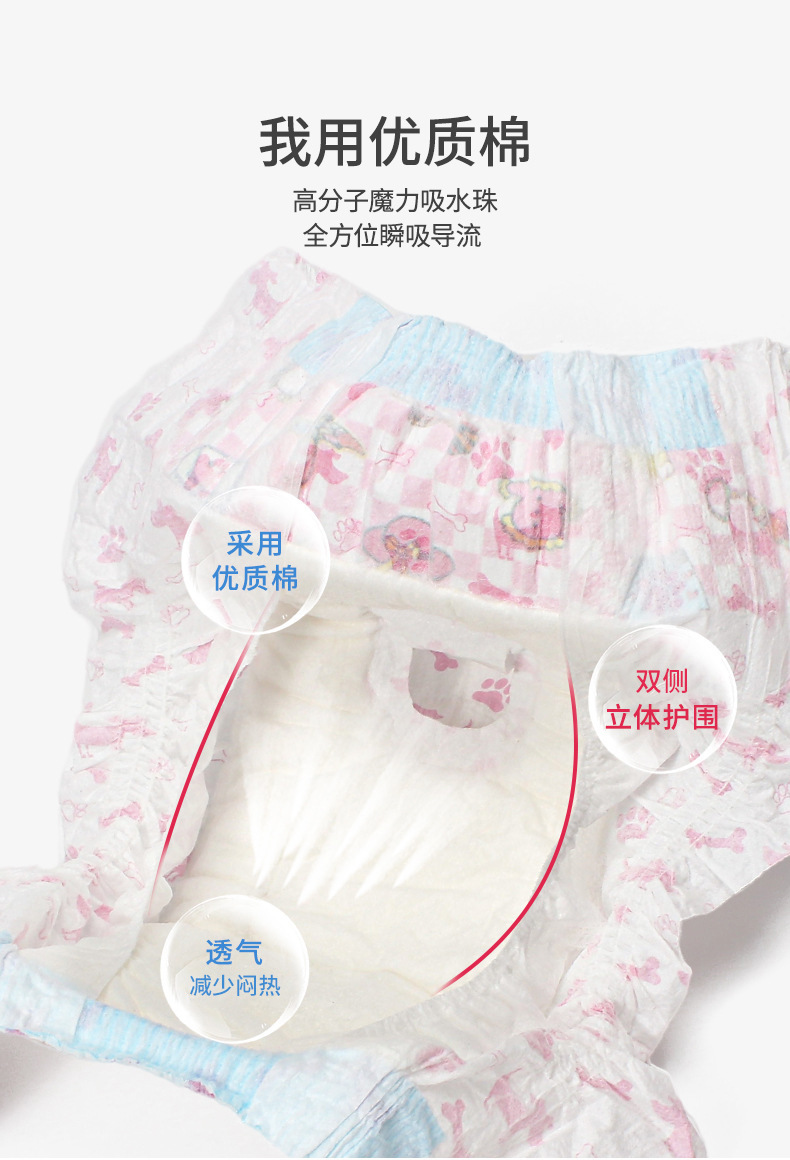 宠乐见狗狗尿不湿生理裤一次性母狗变色姨妈巾宠物公狗纸尿裤批发详情12