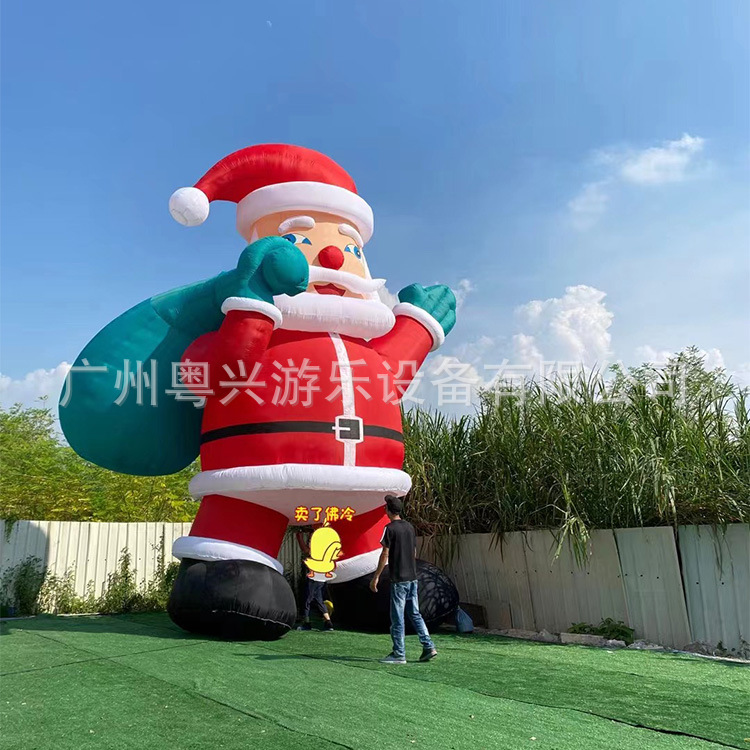 跨境圣诞气模LED发光充气老人摆件户外充气装饰品庭院圣诞节道具详情9