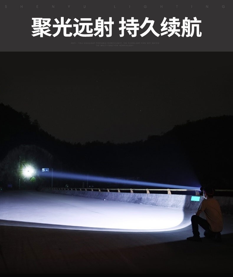 Shenyu headlamp, rechargeable, powerful flashlight, long-range ultra-bright, head-mounted night fishing, ultra-light, small, mini, waterproof pic 1