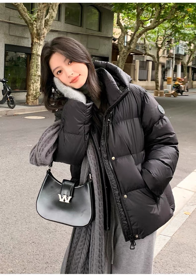 奶米色女装短款羽绒服女冬季新款2025小个子韩版宽松90白鸭绒外套详情24