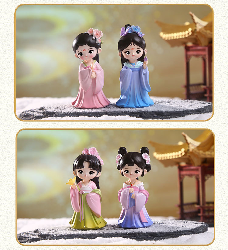 Top 10 Ancient Charm Beauty trinkets, New best-selling resin craft decorative items, Chinese cartoon casual Tang Dynasty pic 10