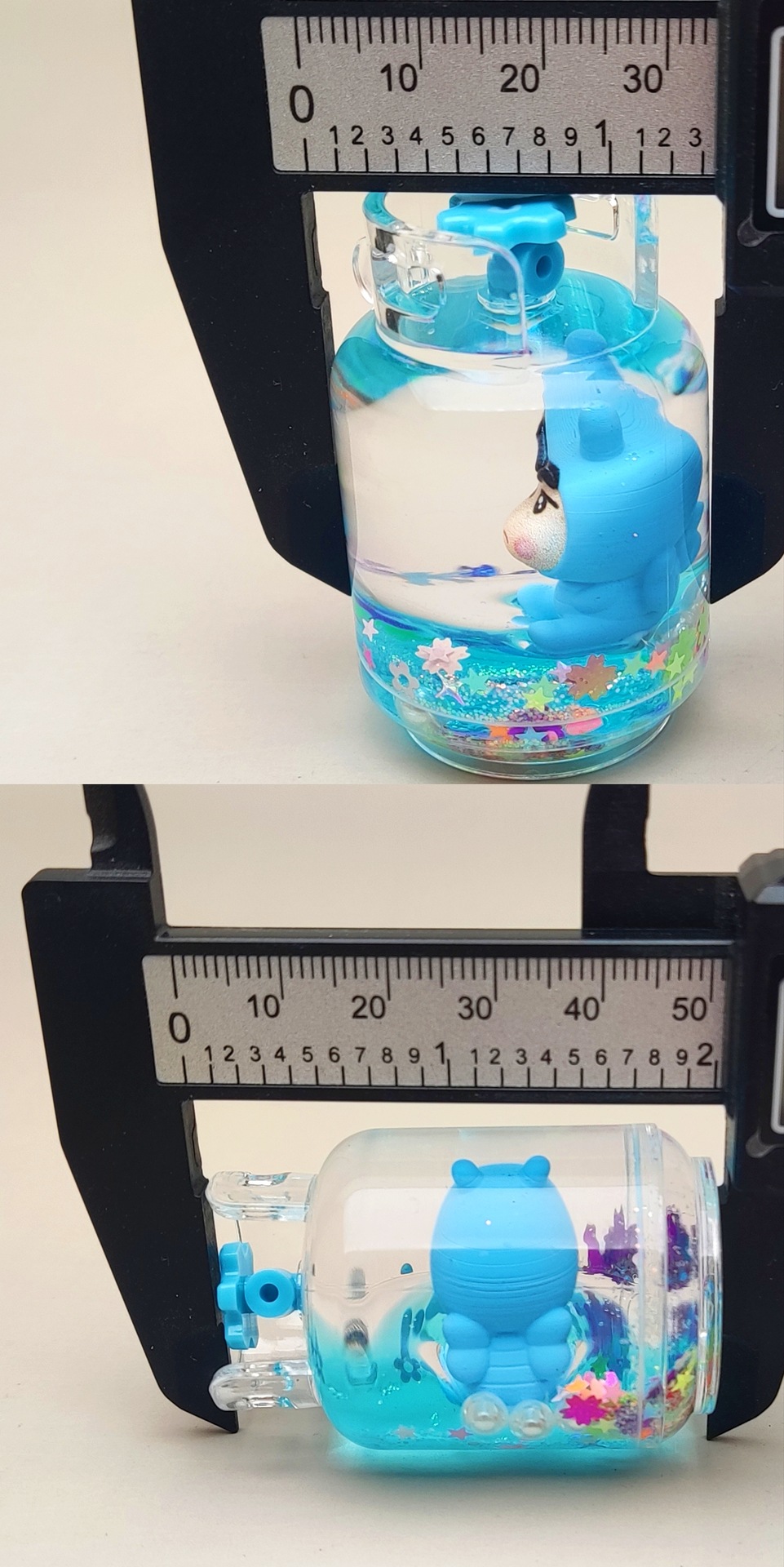 创意亚克力入油流沙瓶卡通系列钥匙扣汽车配饰桌面摆件饰品详情14