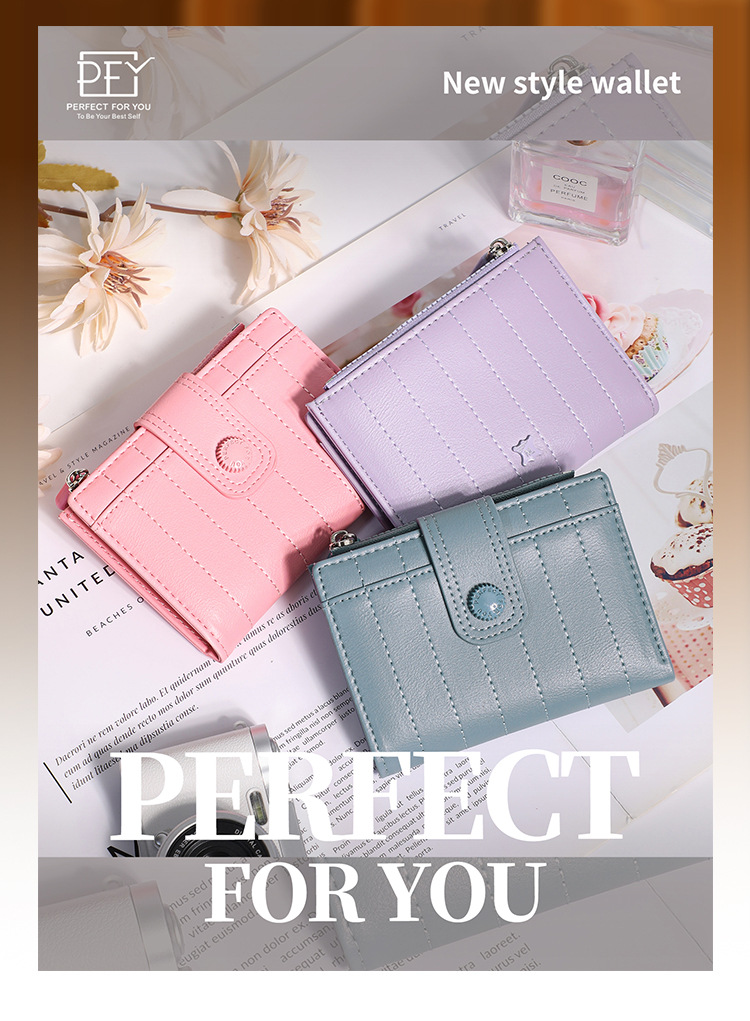 跨境新款钱包大容量超薄小卡包多卡位日系小巧精致超纤小钱包女详情2