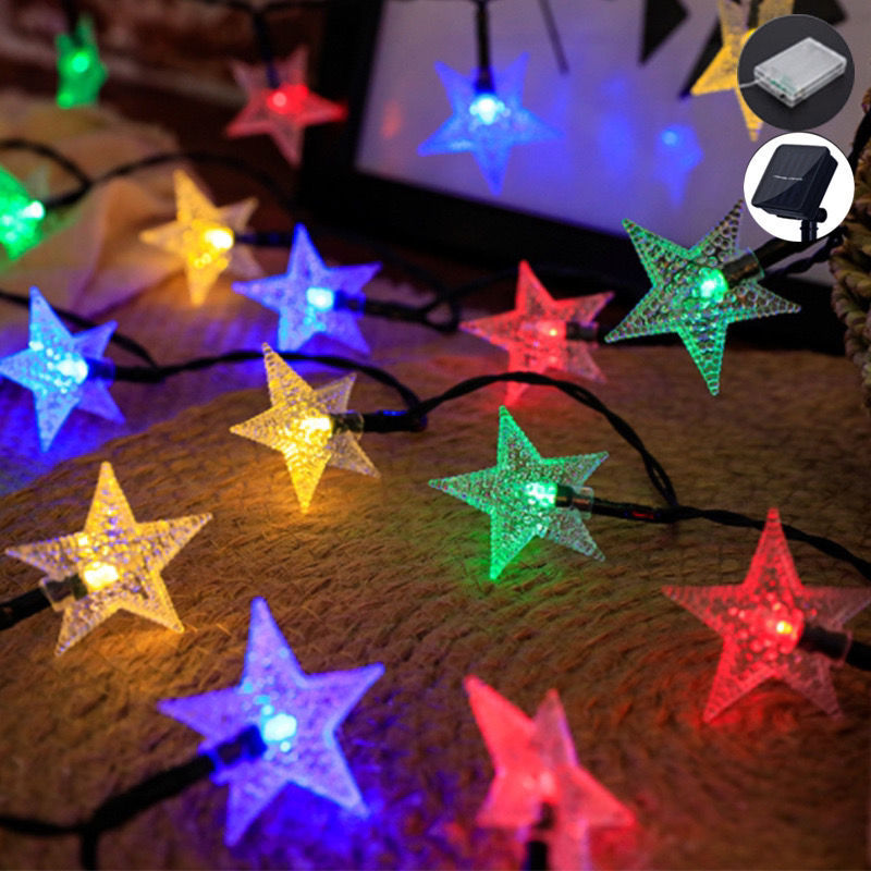 LED气泡球太阳能灯串户外防水星星串灯露营氛围彩灯庭院装饰灯带详情20