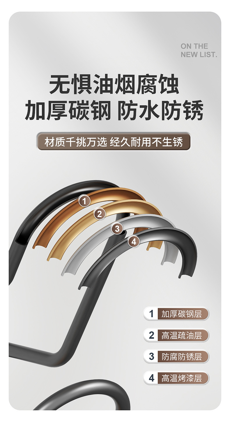锅盖架子壁挂免打孔厨房置物架多功能放砧板菜板炒锅盖收纳锅铲架详情7