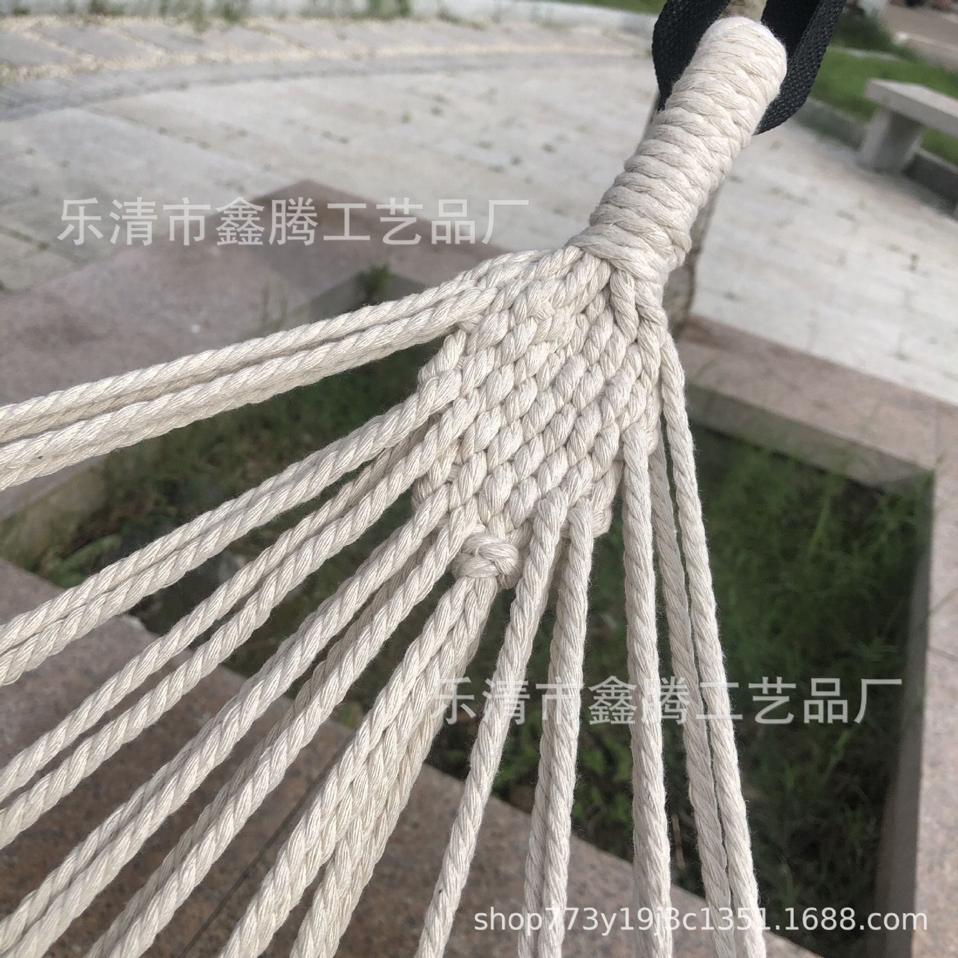 ins黄色流苏双人帆布吊床 波西米亚风摄影道具户外室内 户外吊床详情9