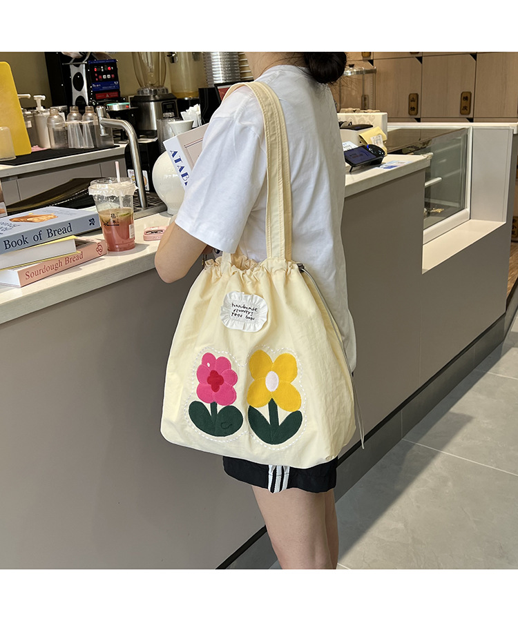 春夏新款小花布包潮流刺绣花朵托特包时尚2025ins 风包女上班通勤详情14