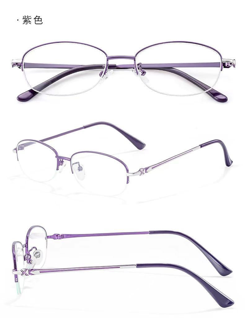 The new semi-framed anti-blue light reading glasses for women are elegant and youthful. They are high-definition and eye-protecting reading glasses for the elderly pic 27