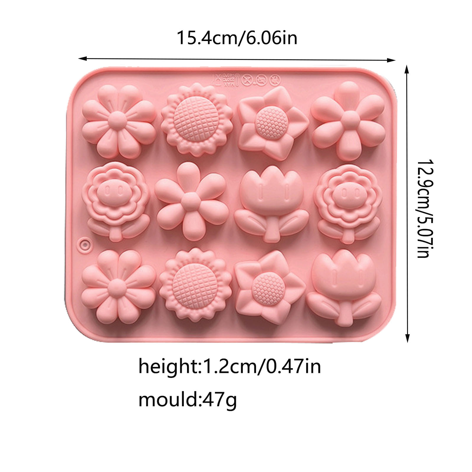 9 líneas de diferentes flores y hierbas forma de silicona de grado alimenticio molde de chocolate caramelo gelatina molde de polvo fresco molde de jabón artesanal DIY pic 4