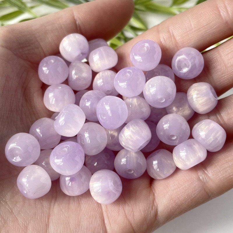 11*8 jelly-colored gilded resin apple beads, round beads, loose beads, string-beads, latched beads, diy handmade jewelry bracelet accessories pic 5