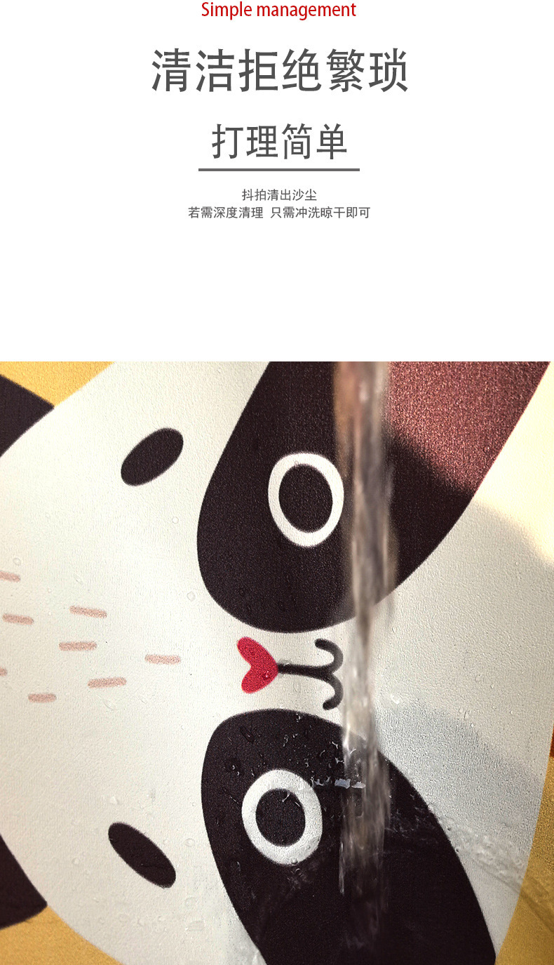 厂家直销硅藻泥空白加厚地垫厨房卫生间耐脏吸水多功能白胚地毯详情3
