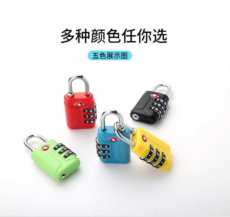 TSA customs combination lock, suitcase lock, backpack, locker drawer, 3-digit plastic customs combination lock for overseas travel pic 9