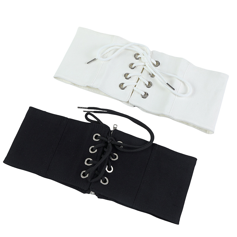 复古弹力塑身绑带腰封女款高级感百搭装饰欧美风黑色拉链款宽腰带详情43