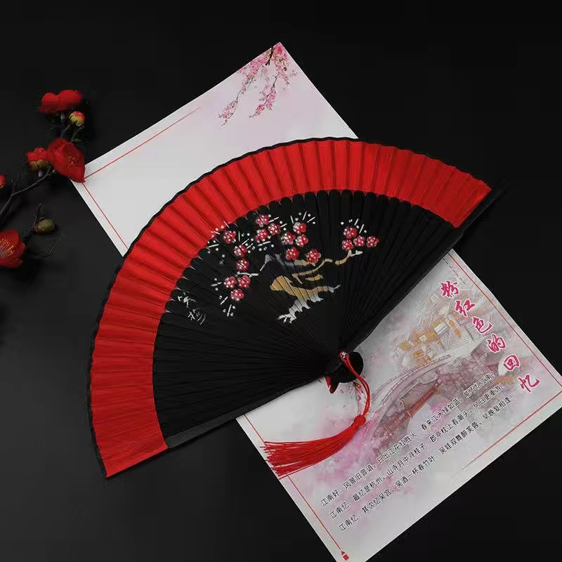 扇子古风折扇女士折叠竹扇古典古装汉服网红礼品跳舞蹈扇夏季详情18