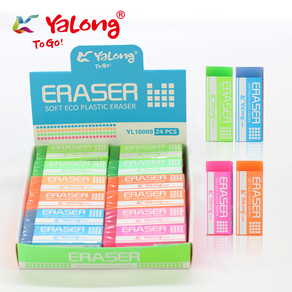 YALONG high-quality colored erasers TPR bright rubber school student supplies pic 3