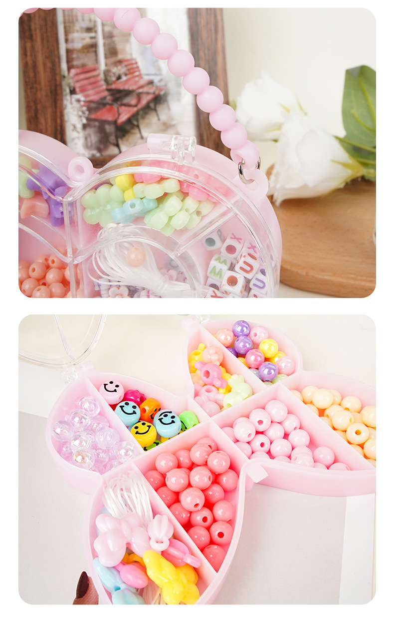 散珠批发diy串珠礼盒卡通益智串珠手工材料包手链项链手提套盒详情9