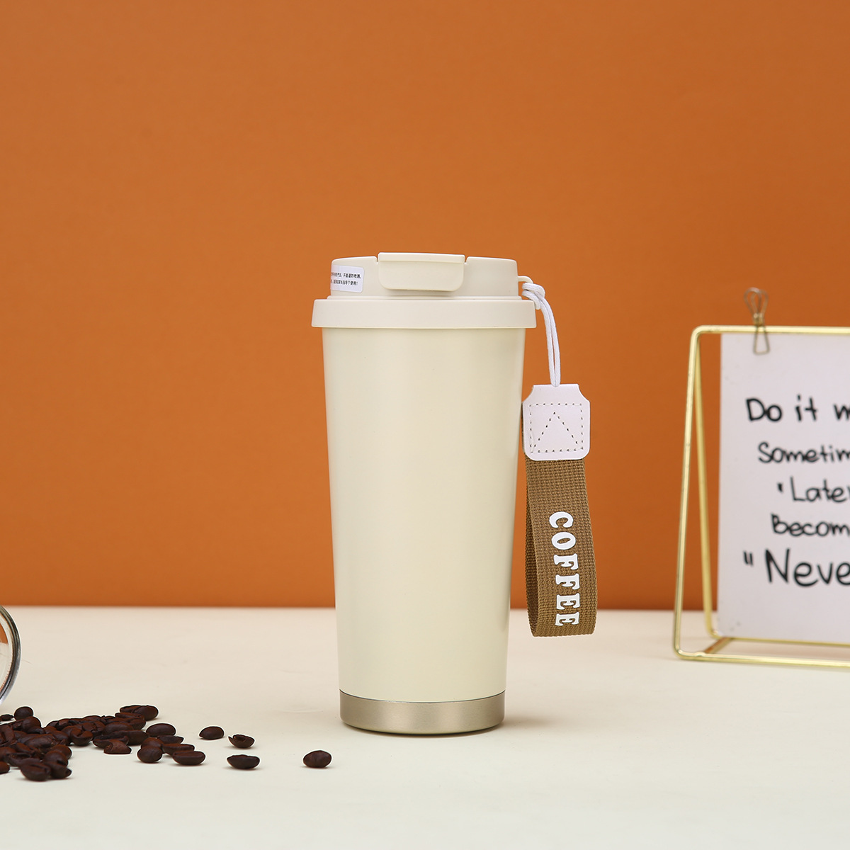 新款铃兰花316不锈钢咖啡杯陶瓷内胆保温杯大容量高颜值礼品水杯详情15