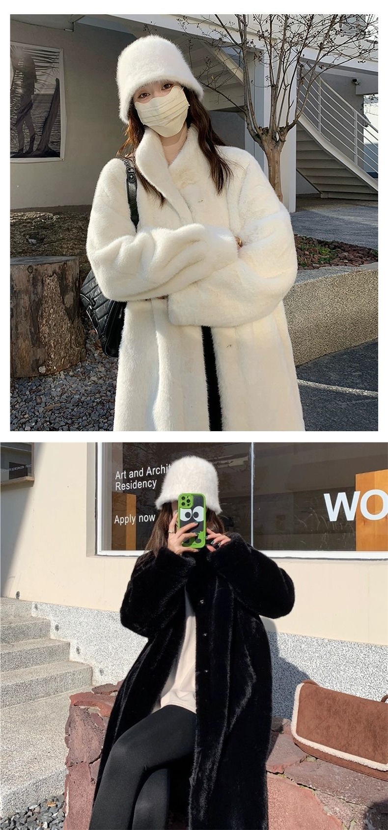 For the autumn and winter of 2025, there is a thick, long stand-up collar mink, mink fur and fur integrated coat for women pic 10