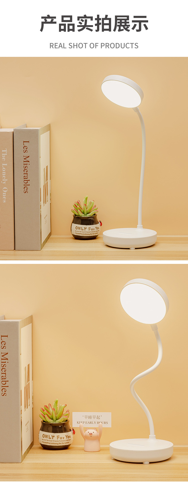 Creative folding led charging desk lamp, student dormitory study night light, bedroom bedside lamp, small gift desk lamp pic 13