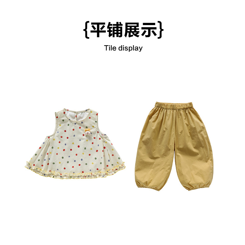 The 2025 new summer set is a thin, fashionable and stylish two-piece summer dress for girls and children pic 6