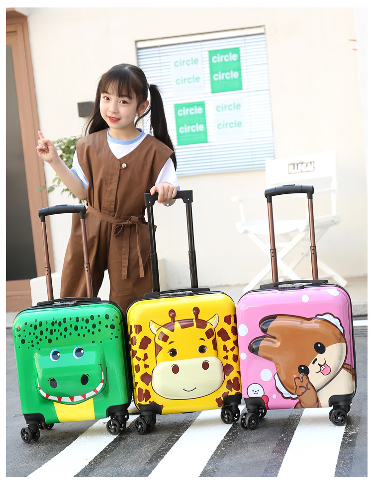 厂家批发儿童拉杆箱登机箱万向轮18寸卡通行李箱儿童箱密码旅行箱详情7