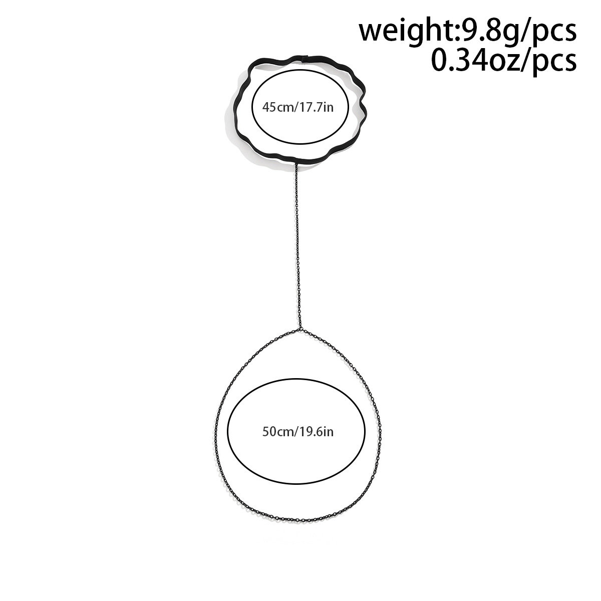 欧美跨境饰品性感链条金属腿环休闲身体链弹力带流苏辣妹大腿链详情15