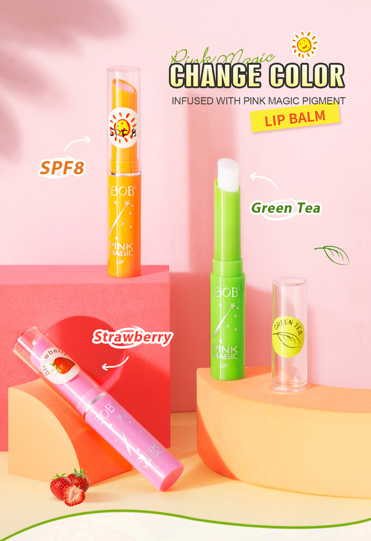 Cross-border bob Lip Balm Full Range Aloe Vera Hydrating and Moisturizing Double Care Lip Balm pic 1