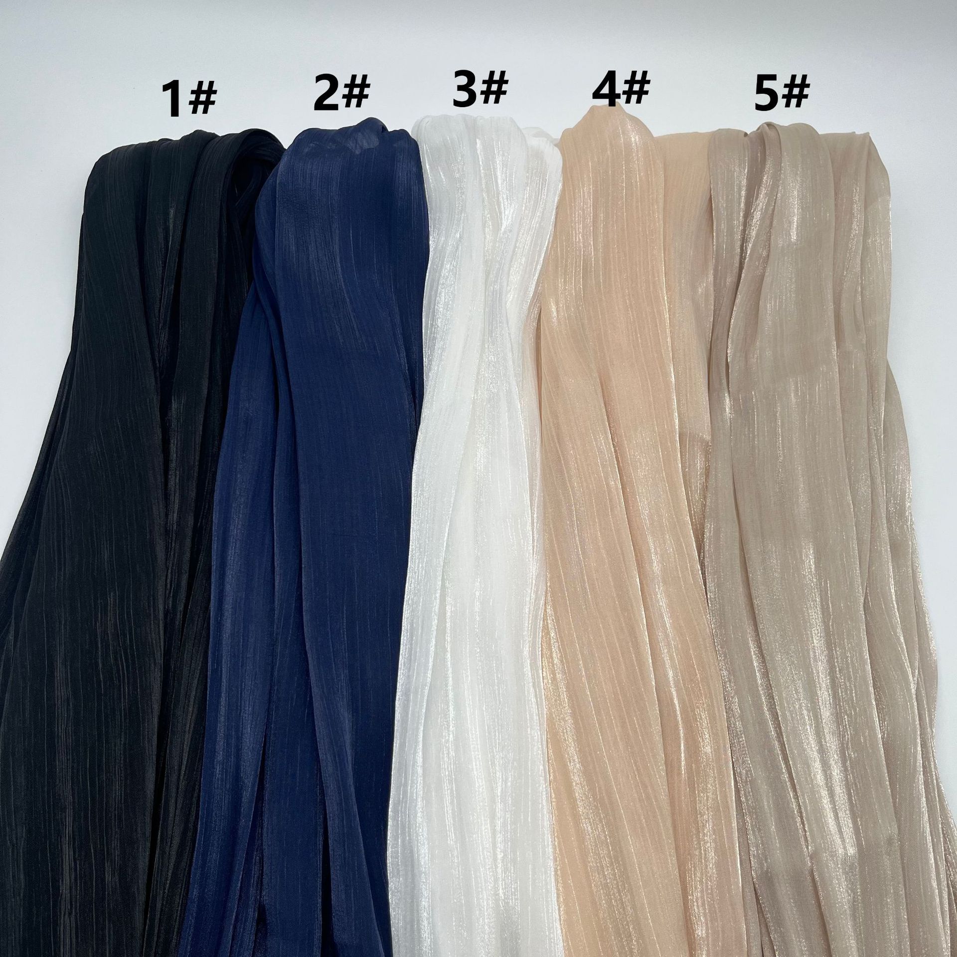 New cross-border shiny silk long scarf Shimmer Hijab Thin spring and summer silk scarf, gauze scarf, Malay headscarf pic 1