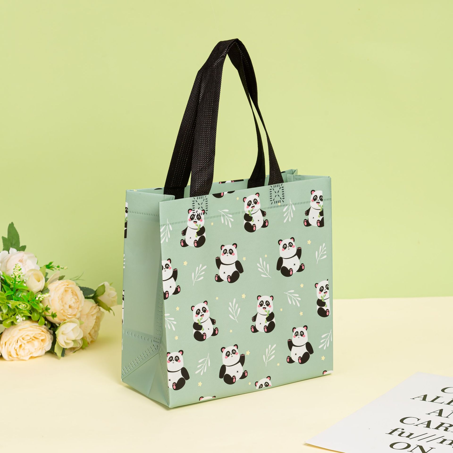 现货批发儿童便携购物袋 可爱卡通覆膜防水无纺布手提袋 伴手礼品袋无纺布袋详情22