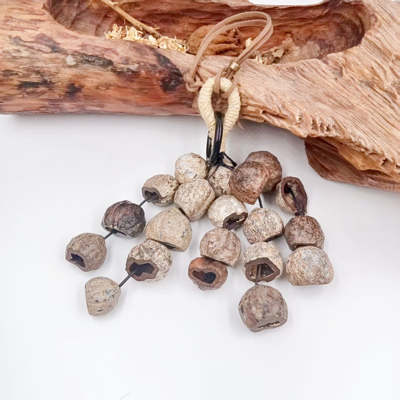 林蝶植物果壳手摇铃串手链瑜伽伴奏手工成品风铃乐器自然清新详情15