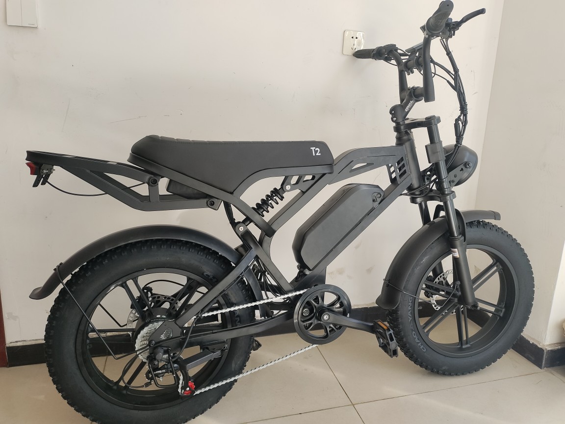 New energy ebike, electric-assisted bicycle, 2.0-inch fat tire, snow and beach off-road, v8 electric motorcycle, front and rear supe pic 2
