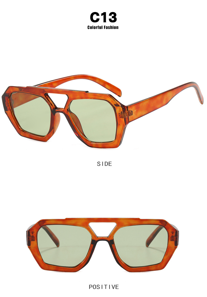 Cross-border European and American double-beam irregular sunglasses 2023 new retro and personalized sunglasses, trendy and popular sunglasses pic 20