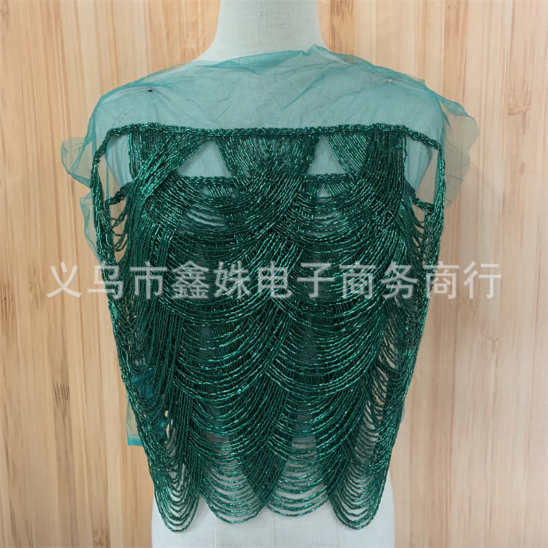 New tassel clothing, wedding dresses and evening gowns, handcrafted tassel applique garments pic 2