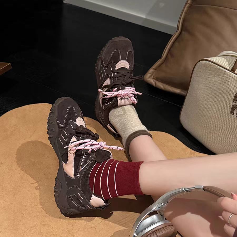 厚底增高德训鞋女洋气2025年秋季新款复古百搭阿甘鞋运动休闲鞋潮详情14