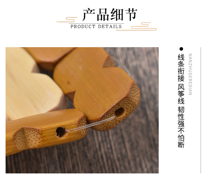 Cross-border delivery of bamboo table heat insulation pads, square square square anti-scald bowl pads, bowl pads, bamboo and wood coasters, kitchen pot pads pic 5